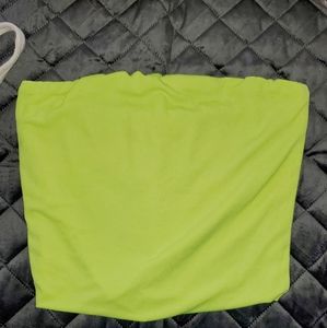 Green crop top